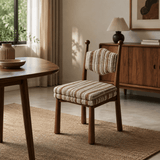 Mid-Century Modern Dining Chair | Solid Ash Wood & Upholstered Accent Chair - StoolTopia