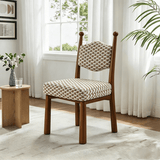 Mid-Century Modern Dining Chair | Solid Ash Wood & Upholstered Accent Chair - StoolTopia