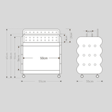 Mini Rolling Kids' Book & Toy Storage Trolley – Cookie Style Design - StoolTopia