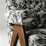 Modern Accent Chair - Designer Upholstered Lounge Chair with Solid Oak Wood Frame - StoolTopia