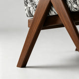 Modern Accent Chair - Designer Upholstered Lounge Chair with Solid Oak Wood Frame - StoolTopia