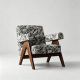 Modern Accent Chair - Designer Upholstered Lounge Chair with Solid Oak Wood Frame - StoolTopia