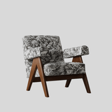 Modern Accent Chair - Designer Upholstered Lounge Chair with Solid Oak Wood Frame - StoolTopia