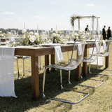 Modern Acrylic Dining Chair - Chrome Base & Transparent Design - StoolTopia