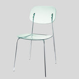 Modern Acrylic Dining Chair with Chrome Legs – Transparent Minimalist Dining or Café Chair - StoolTopia