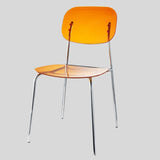 Modern Acrylic Dining Chair with Chrome Legs – Transparent Minimalist Dining or Café Chair - StoolTopia