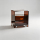 Modern Acrylic Side Table – Compact 42×32×47cm Bedside or Sofa End Table - StoolTopia