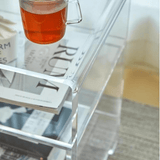 Modern Acrylic Side Table – Compact 42×32×47cm Bedside or Sofa End Table - StoolTopia