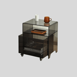 Modern Acrylic Side Table – Compact 42×32×47cm Bedside or Sofa End Table - StoolTopia