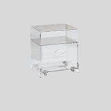 Modern Acrylic Side Table – Compact 42×32×47cm Bedside or Sofa End Table - StoolTopia
