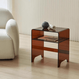Modern Acrylic Side Table – Compact 42×32×47cm Bedside or Sofa End Table - StoolTopia