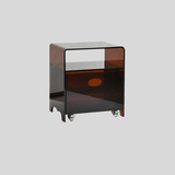 Modern Acrylic Side Table – Compact 42×32×47cm Bedside or Sofa End Table - StoolTopia