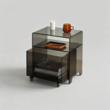 Modern Acrylic Side Table – Compact 42×32×47cm Bedside or Sofa End Table - StoolTopia