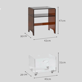 Modern Acrylic Side Table – Compact 42×32×47cm Bedside or Sofa End Table - StoolTopia