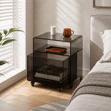 Modern Acrylic Side Table – Compact 42×32×47cm Bedside or Sofa End Table - StoolTopia