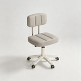 Modern Adjustable Vanity Chair with Backrest – Compact Swivel Makeup & Nail Stool, PU Leather, 360° Rotation, Ergonomic Design - StoolTopia
