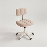 Modern Adjustable Vanity Chair with Backrest – Compact Swivel Makeup & Nail Stool, PU Leather, 360° Rotation, Ergonomic Design - StoolTopia