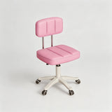 Modern Adjustable Vanity Chair with Backrest – Compact Swivel Makeup & Nail Stool, PU Leather, 360° Rotation, Ergonomic Design - StoolTopia