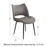 Modern Curved Leather Dinning Chair - Contemporary Comfort for Stylish Spaces - StoolTopia