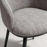 Modern Dining Armchair — Multi-Colour Leather & Fabric Upholstery - StoolTopia