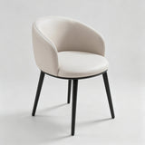 Modern Dining Armchair — Multi-Colour Leather & Fabric Upholstery - StoolTopia