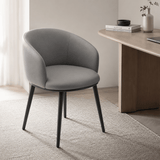 Modern Dining Armchair — Multi-Colour Leather & Fabric Upholstery - StoolTopia