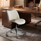 Modern Ergonomic Swivel Office Chair with Adjustable Height – Chrome Base, 360° Rotation, Vertical Pleated Backrest - StoolTopia