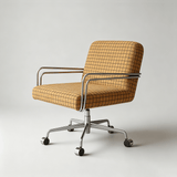 Modern Fabric Swivel Office Chair | Fixed Armrests, 360° Swivel, 150kg Rated - StoolTopia