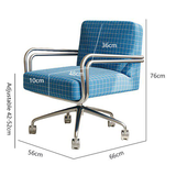 Modern Fabric Swivel Office Chair | Fixed Armrests, 360° Swivel, 150kg Rated - StoolTopia
