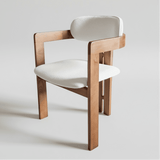Modern FAS Ash Wood Dining Chair with Linen Upholstery – Black Frame Contemporary Design - StoolTopia