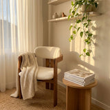 Modern FAS Ash Wood Dining Chair with Linen Upholstery – Black Frame Contemporary Design - StoolTopia
