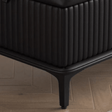 Modern Faux Leather Entryway Storage Bench – Gray & Beige - StoolTopia