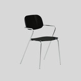 Modern Glossy Acrylic Armchair – Minimalist Dining & Café Chair with Chrome Frame - StoolTopia