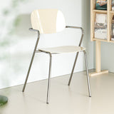 Modern Glossy Acrylic Armchair – Minimalist Dining & Café Chair with Chrome Frame - StoolTopia