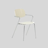Modern Glossy Acrylic Armchair – Minimalist Dining & Café Chair with Chrome Frame - StoolTopia