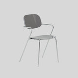Modern Glossy Acrylic Armchair – Minimalist Dining & Café Chair with Chrome Frame - StoolTopia