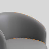 Modern Grey Leather Armchair - Sleek Design and Ultimate Comfort - StoolTopia
