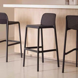 Modern Hollow-Back PP Bar Stool – Ergonomic High Chair with Breathable Raindrop Design, Multi-Colour Options for Bars, Cafés & Home Kitchen Islands - StoolTopia