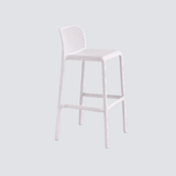 Modern Hollow - Back PP Bar Stool – Ergonomic High Chair with Breathable Raindrop Design, Multi - Colour Options for Bars, Cafés & Home Kitchen Islands - StoolTopia