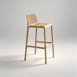 Modern Hollow-Back PP Bar Stool – Ergonomic High Chair with Breathable Raindrop Design, Multi-Colour Options for Bars, Cafés & Home Kitchen Islands - StoolTopia