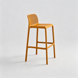 Modern Hollow-Back PP Bar Stool – Ergonomic High Chair with Breathable Raindrop Design, Multi-Colour Options for Bars, Cafés & Home Kitchen Islands - StoolTopia