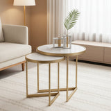 Modern Italian Minimalist Gold Metal Accent End Table | STOOLTOPIA - StoolTopia