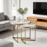 Modern Italian Minimalist Gold Metal Accent End Table | STOOLTOPIA - StoolTopia