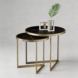 Modern Italian Minimalist Gold Metal Accent End Table | STOOLTOPIA - StoolTopia