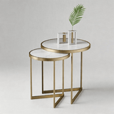 Modern Italian Minimalist Gold Metal Accent End Table | STOOLTOPIA - StoolTopia