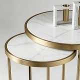 Modern Italian Minimalist Gold Metal Accent End Table | STOOLTOPIA - StoolTopia