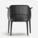 Modern Italian - Style Faux Leather Dining Armchair - Elegant Upholstered Chair with Arms - StoolTopia