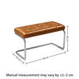 Modern Leather Ottoman with Chrome Base | Footrest & Bench - StoolTopiaOttoman