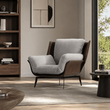Modern Lounge Chair with Saddle Leather Base & Carbon Steel Legs - StoolTopia
