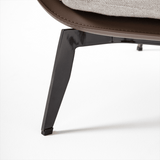Modern Lounge Chair with Saddle Leather Base & Carbon Steel Legs - StoolTopia